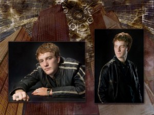 High school senior in his grungy leather at Dan Iott Photography
